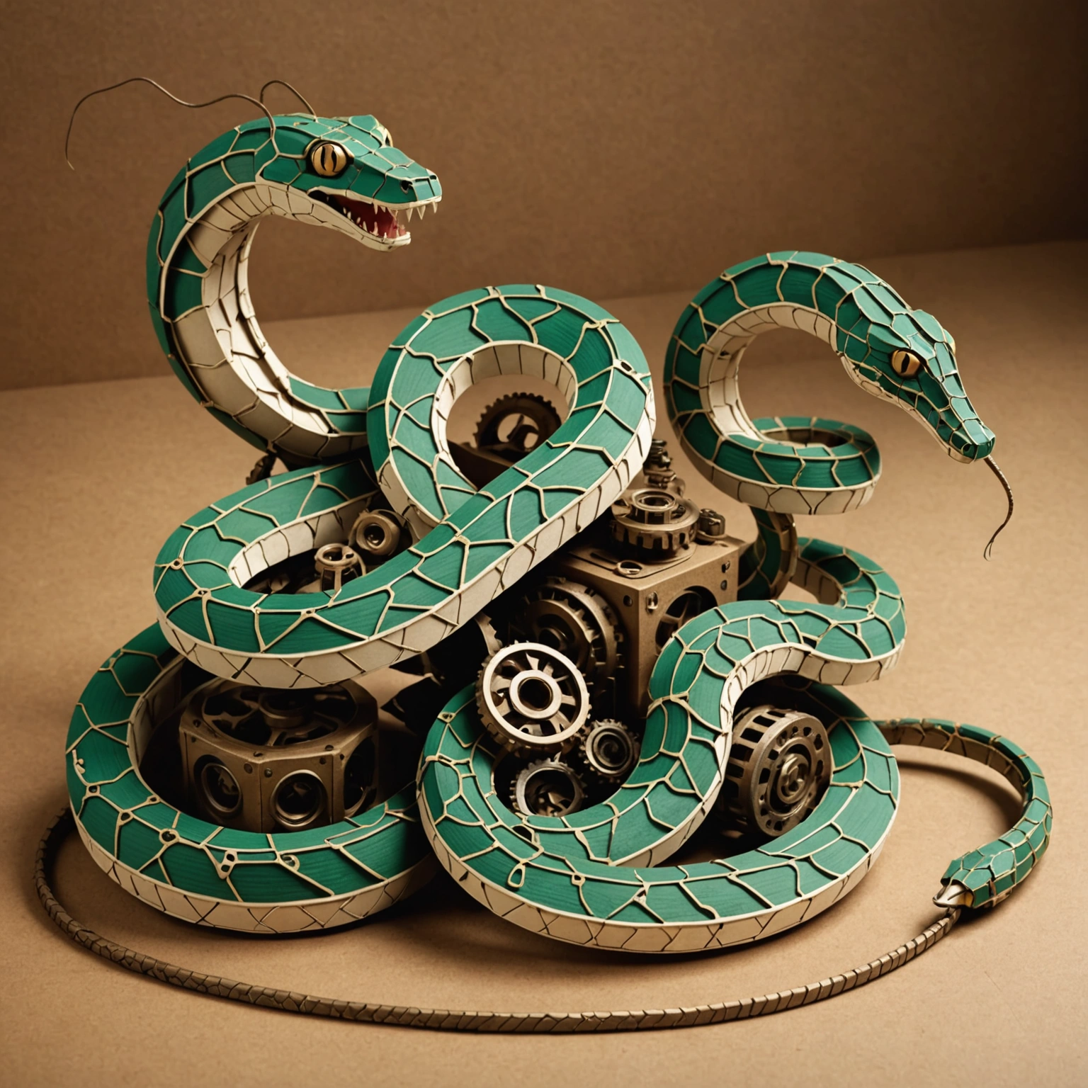 Как сделать змею из бумаги которая ползёт: механическая магия своими руками