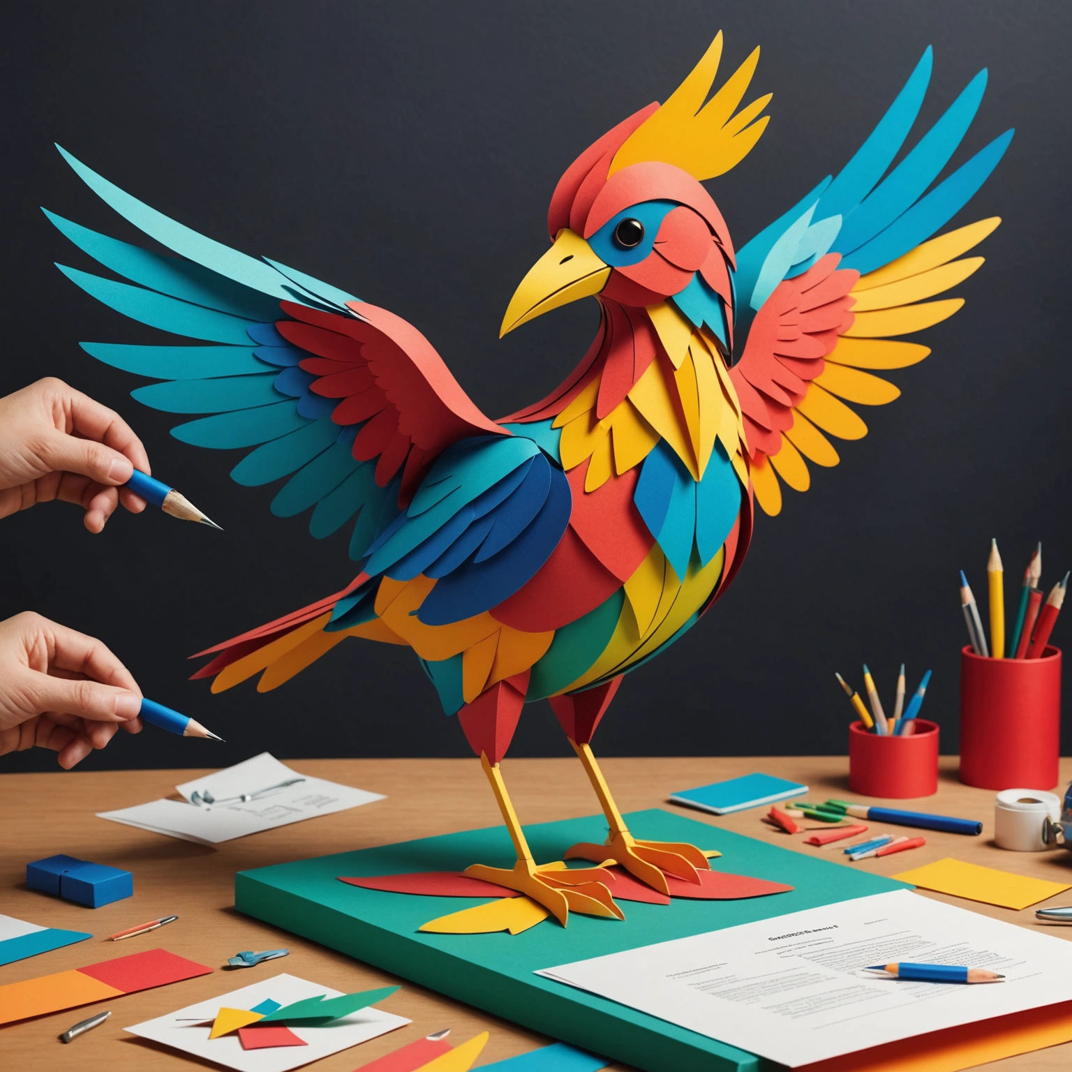 Как сделать птицу из бумаги, которая поёт: Механическая магия своими руками