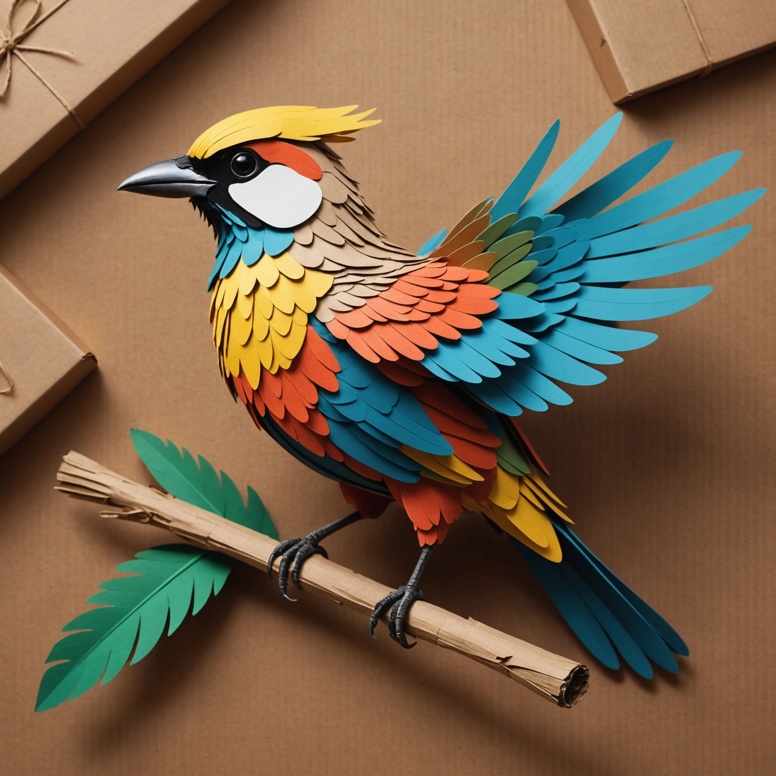 Как сделать птицу из картона 3D: Объёмную и впечатляющую поделку своими руками