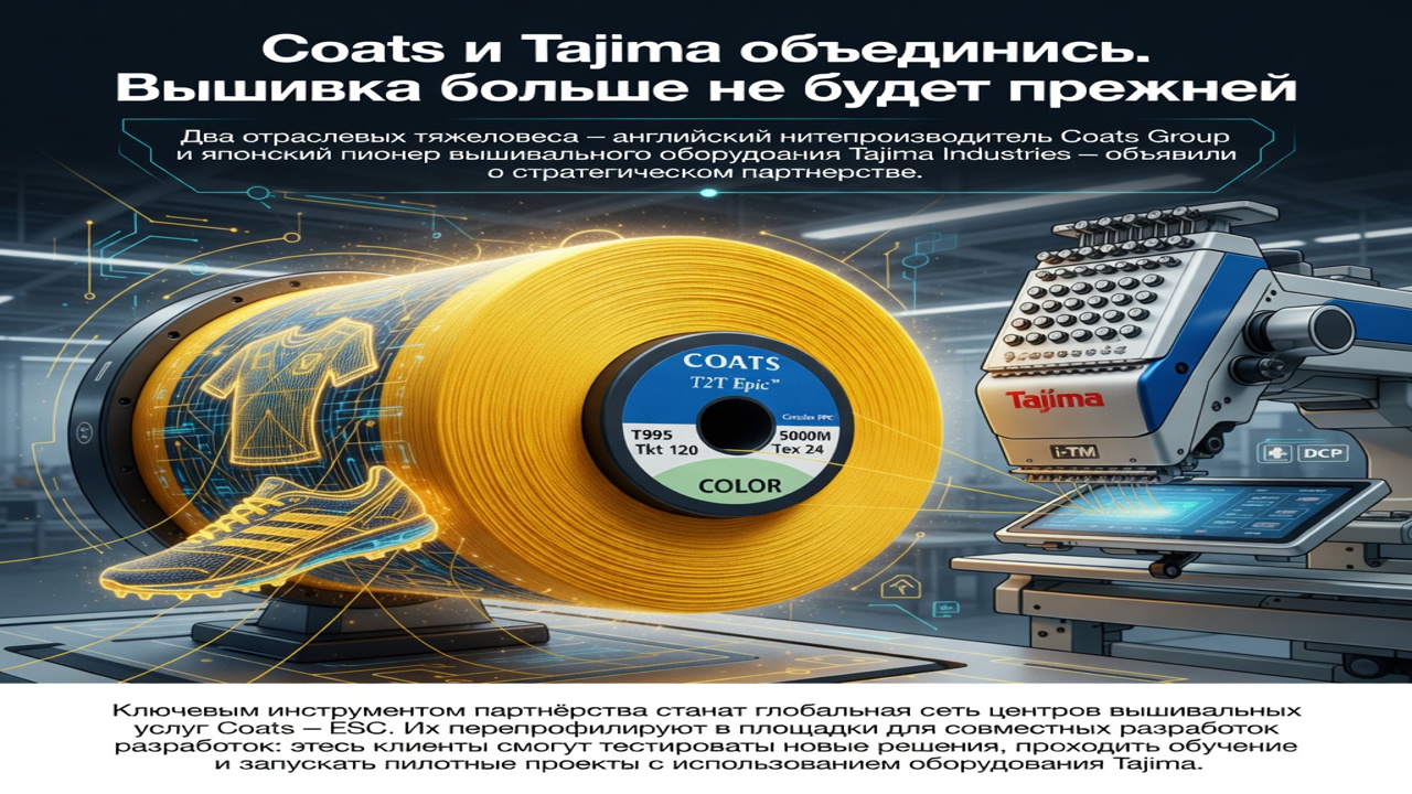 Coats и Tajima объединились. Вышивка больше не будет прежней