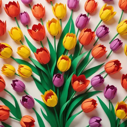 Как сделать тюльпан из бумаги объёмный: для букета, который впечатлит