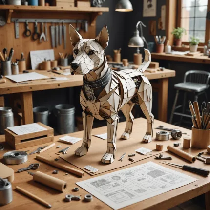 Как сделать собаку из бумаги которая лает: механическая игрушка своими руками