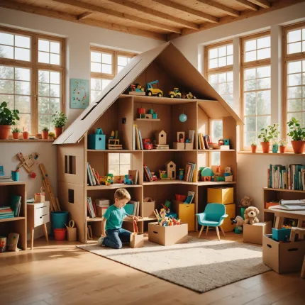 Как сделать домик из картона с окошками: для игрушек, который увлечёт вашего ребёнка