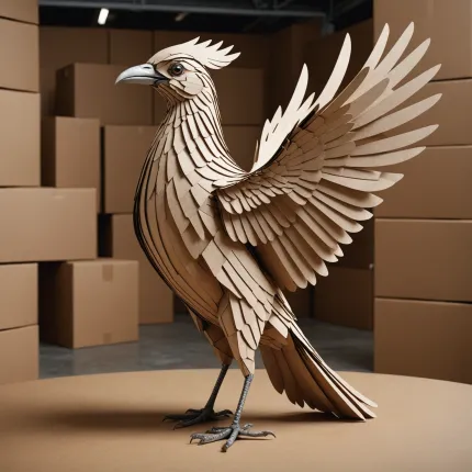 Как сделать птицу из картона 3D большую: Объёмную и впечатляющую поделку своими руками
